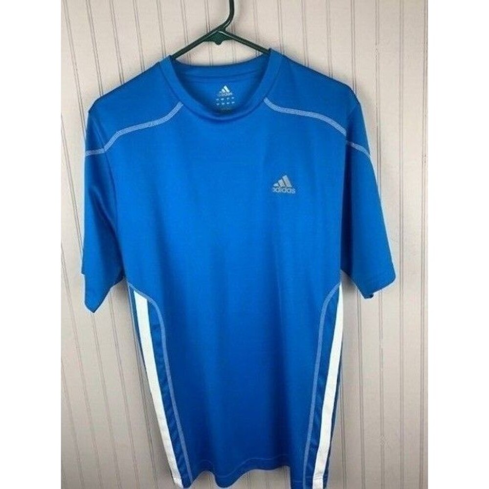 Adidas Size M Mens Short Sleeve Blue Tee Shirt